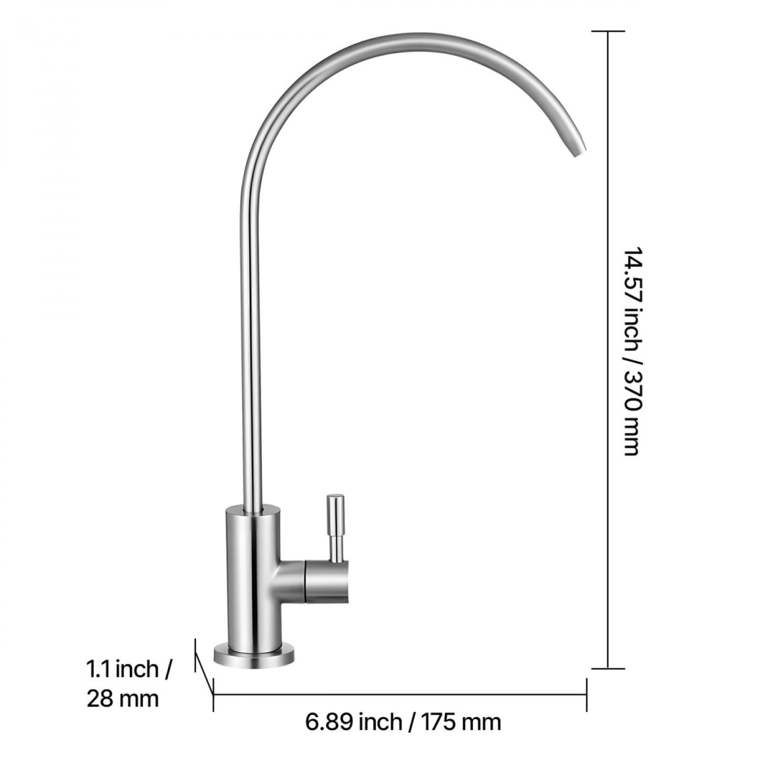 FENGFAN Lead-Free Stainless Steel RO Water Faucet Brushed Nickel for Kitchen Sink Cafe, 1 Pack