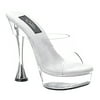 Womens Cone Heel Sandals Clear Slides 6 Inch Heels Slip On Shoes Mid Platforms