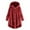 Red, variant on Patlollav Winter Fashion Womens Button V-Neck Pullover Tops Long Sleeve Hooded Blouse Coat