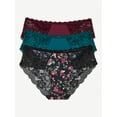 thumbnail image 2 of La Senza Women's Pink Contrast Lace Trim Low Rise Hipster Knickers / Briefs - Sizes S, M, L, XL 2 of 2
