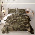 thumbnail image 2 of Erosebridal Farmhouse Pike Fish Boys Girls Twin Quilt Set, Green Camouflage Twin Coverlet Set, 2-Piece, 2 of 7