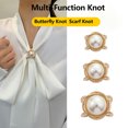 thumbnail image 2 of 3pcs Scarf Button Bow Tie Buttons Decoration And Fixing Multifunctional Silk Scarf Clips for Business Dinner Party, 2 of 8