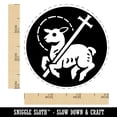 thumbnail image 2 of Lamb of God Christian Jesus Cross Rubber Stamp for Scrapbooking Crafting Stamping - Small 3/4 Inch, 2 of 7