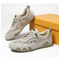 thumbnail image 5 of Men's Casual Outdoor Sneakers Breathable Comfort Waterproof for Hiking Mesh Non-Slip Summer Lightweight Classic Shoes Beige 10 US, 5 of 7