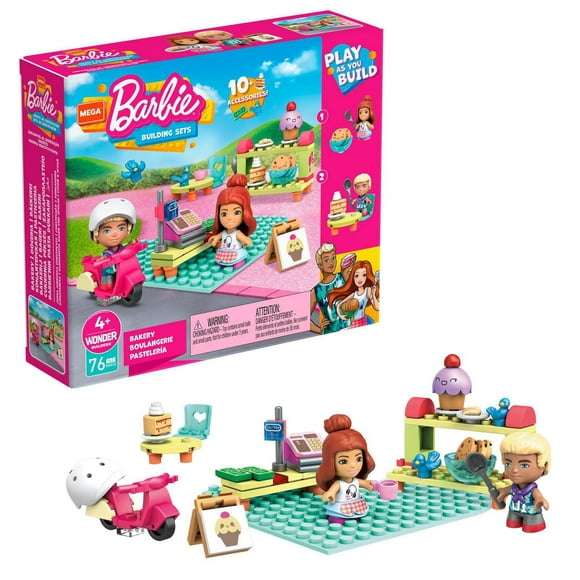 Mega Construx Barbie Bakery Toy Building Set (76 Pieces)
