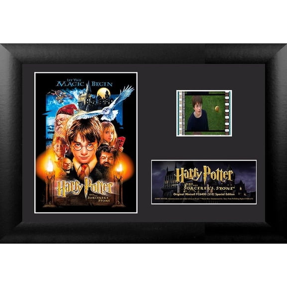 Harry Potter And The Sorcerers Stone (Movie Poster) Minicell FilmCells Framed Desktop Presentation USFC6400