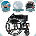 thumbnail image 4 of Fauteuil Roulant Autopropulsé Léger et Pliable - Fauteuils de Transfert Autopropulsés - X-1 / Rouge, 4 of 6