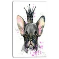 thumbnail image 2 of Chien Noir Mignon avec Couronne - Art Mural sur Toile, 2 of 3