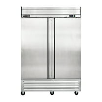 Maxx Cold V-Series 2 Door Reach-In Freezer, Bottom Mount, 54"W, 42 cu. ft. Storage Capacity, in Stainless Steel (MVF-49FDHC)