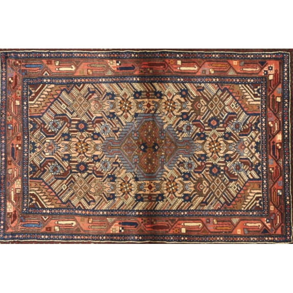 Ahgly Company Machine Washable Indoor Rectangle Traditional Tiger Orange Brown Area Rugs, 2' x 3'