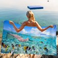 thumbnail image 5 of Guanhe Ocean Series Blue Beach Towel (30x60) Travel Beach Towel for Adults Lightweight Microfiber, Soft, Quick Dry, Sand Free, for Swimming, Pool, Camping, Yoga, 5 of 5