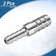 thumbnail image 3 of Uxcell 2pcs 3/8" a 1/4" Adaptador de conector de tubería reductora de barbilla de manguera de acero inoxidable 304 para conexiones de tubería de agua, aceite, combustible y gas, 3 of 7
