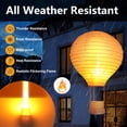 thumbnail image 4 of Ceevoo Solar Lights Outdoor Waterproof, 2 Pack Solar Hanging Lantern with Flickering Flame, Hot Air Balloon Nylon Solar Lantern for Outdoor Garden Party Decoration (Warm White), 4 of 7