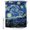 Yellow, Navy, Cyan, variant on Shower Curtains for Bathroom, Blue Starry Night Waterproof Fabric Shower Curtain, Abstract Star Sky House Tree Oil Painting Decorative Bathroom Curtain for Bathtub, 36"x72", No Hooks Included