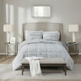 thumbnail image 3 of Izzovium Twin/Twin XL Grey Faux Fur Comforter Mini Set, Reversible Back Print Long Fur & Mink, OEKO-TEX Certified, with Standard Sham, 3 of 10