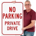 thumbnail image 2 of Private Drive No Parking Sign, 24x36 Corrugated Plastic, 2 of 7