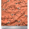 thumbnail image 1 of Soimoi Rayon Crepe Fabric Floral,Rat & Cat Artistic Printed Craft Fabric by The Yard 46 Inch Wide, 1 of 1