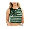 thumbnail image 2 of Color Cosplayer American USA Flag Crop Tank Tops for Women T Shirt Patriotic 4th of July Vest Tops B298-1001 L, 2 of 5