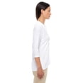 thumbnail image 3 of Devon & Jones Perfect Fit Bracelet Length V-Neck Top (DP184W) White, 2XL, 3 of 3