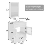 ELECWISH 24 Vanity Bathroom Cabinet with Mirror and Vessel Sink Bowl Faucet Combo Set