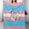thumbnail image 4 of Pokemon Eevee Sylveon Throw Blanket Cute Flannel for Boys Girls Men Women, 4 of 7