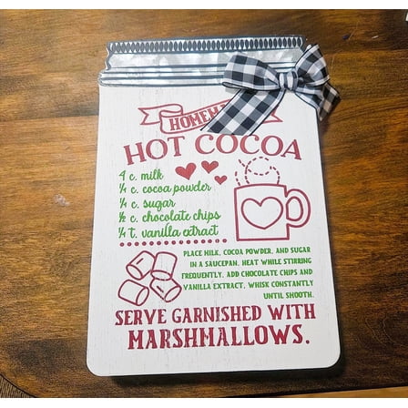 Festive Wooden Homemade Hot Chocolate Recipe