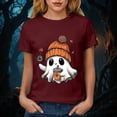 thumbnail image 7 of Duqingm Halloween Shirts for Women Fall Tee Shirt Funny Graphic Tshirt Clothes,L, 7 of 7