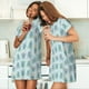 thumbnail image 4 of Fotbe Sea Turtle Bata de Dormir para Mujer con Estampado, Camisón de Algodón de Manga Corta, Ropa de Dormir Casual, 4 of 6