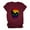 Wine, variant on OAVQHLG3B Summer Tops for Women Casual Casual Colourful Print Pullover Short Sleeve T-Shirt Tops Shirt