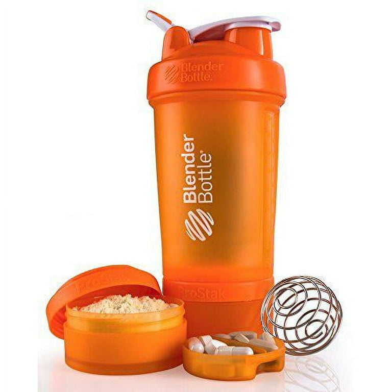 Sundesa Blender Bottle ProStak, Orange/Clear - 22 oz - eVitamins