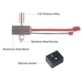 thumbnail image 4 of Hotend,Heater Block Kit With Silicone Temperature 500℃ Printer With Temperature 3d Printer Steel Nozzle Stainless Steel Compatible With 3 Block Stainless 3 3d Nozzle With 3d Sock - Sock - Compatible, 4 of 6