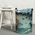 thumbnail image 6 of Lsque Paper Fox Crow Fantasy Pattern Laundry Hamper Basket, Tall Woven Rope Hamper Basket for Clothes, Lightweight Storage Basket, Collapsible Waterproof-Medium, 6 of 6