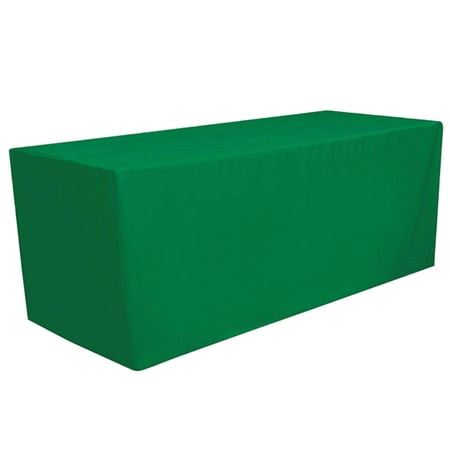 Gowinex Forest Green 4 ft x 2 ft Fitted Tablecloth Polyester Rectangular Table Cover