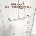 thumbnail image 3 of Frameless Neo-Angle Shower Enclosure, 35.56" D x 35.56"  x 72" H, 1/4" Tempered Glass, Pivot Door, Matte White , Reversible Installation, 3 of 7
