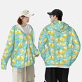 thumbnail image 6 of Sigee Yellow Lemon Print UPF50+ Men's Sun Protection Hoodie Shirt SPF UV Shirt Long Sleeve Fishing Outdoor Lightweight, S-3XL, 6 of 9