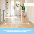 thumbnail image 4 of Carlson Wide Flexi Configurable Walk Through Pet Gate, White, 50" to 76" L x 28" H, 4 of 10