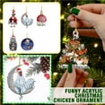 thumbnail image 3 of Bearachild Colgante navideño de pollo con sombrero, bufanda, árbol de Navidad, adorno colgante, decoración de fiesta navideña Kits de decoración para fiestas No. 4 Bearachild HA043007-04, 3 of 6