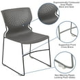 thumbnail image 5 of Flash Furniture HERCULES Series 661 lb. Capacity Gray Full Back Stack Chair with Black Powder Coated Frame, 5 of 14