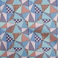 thumbnail image 1 of oneOone Cotton Jersey Light Blue Fabric Check Patchwork Diy Clothing Quilting Fabric Print Fabric By Yard 58 Inch Wide, 1 of 6