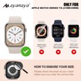 thumbnail image 2 of Case with Screen Protector for Apple Watch Series 9/8/7 41mm AYAMAYA Waterproof Shockproof Case with Tempered Glass - Electroplate Gold, 2 of 6