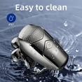 thumbnail image 2 of Navaja Eléctrica 6D para Hombre, Recargable USB con Pantalla LCD, Incluye Cuchillas Multifuncionales, Recortador de Vello Nasal y Peines Ajustables, Batería de 800mAh, Color Plateado., 2 of 7