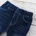 thumbnail image 6 of ameIAEA Little Girls Flare Jeans Elastic Waist Casual Denim Pants with Pocket Bell Bottom Pants, 6 of 7
