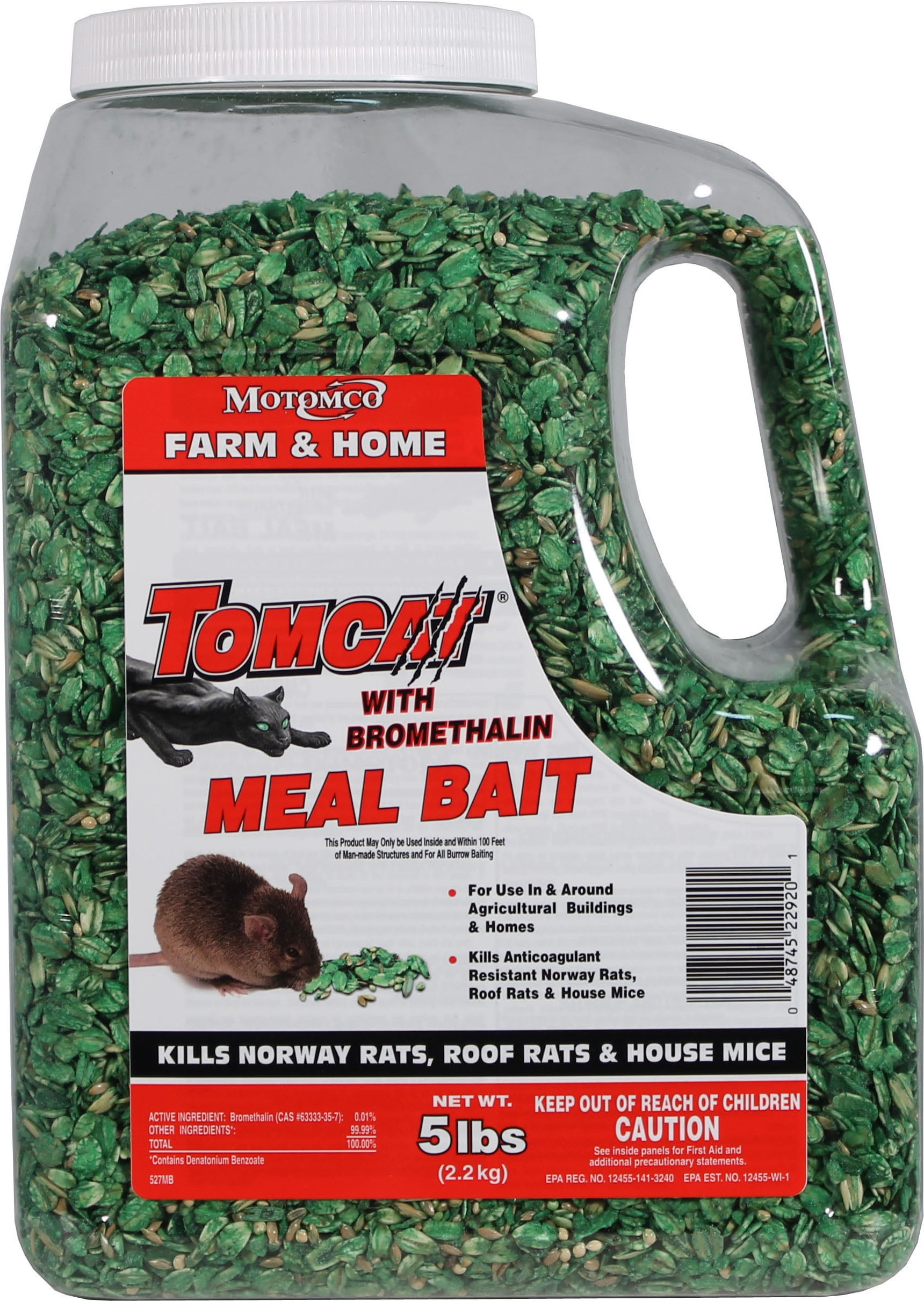 Motomco 198889 Tomcat With Bromethalin Meal Bait - Walmart.com