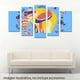 thumbnail image 2 of Cuadro decorativo para Sala, Comedor y Recamara, Elefante Geométrico, Hojas, minimalista, moderno, elegante, juego de 5 piezas, 2 of 5