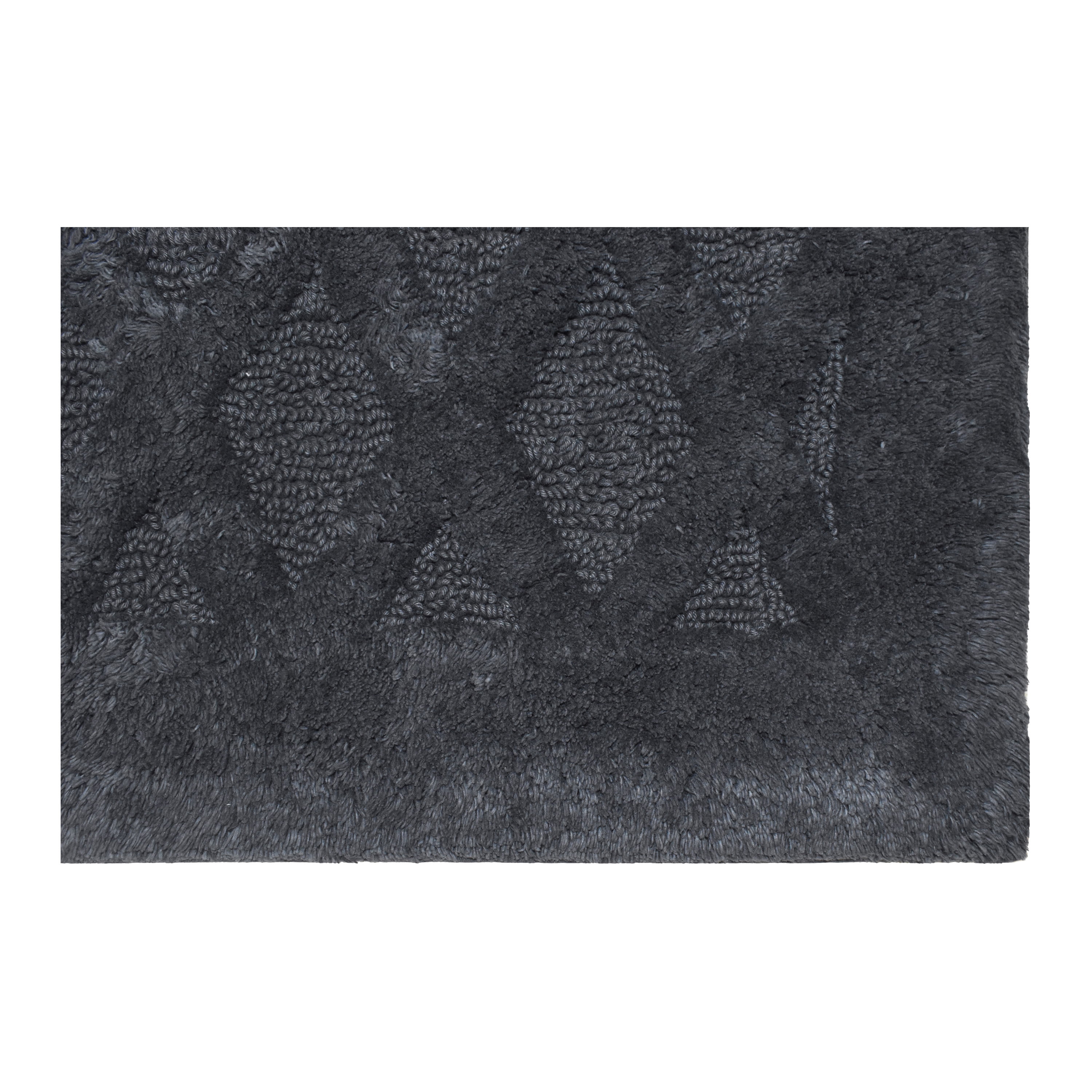 Better Homes & Gardens 20" x 34" Cotton Diamond Texture Bath Rug - Grey