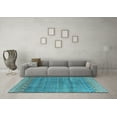 thumbnail image 3 of Ahgly Company Indoor Rectangle Abstract Light Blue Modern Area Rugs, 5' x 8', 3 of 4