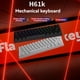 thumbnail image 4 of Teclado Mecánico de 61 Teclas, Teclado Intercambiable en Caliente, Luz Mixta, Accesorios de Oficina, Teclado para Juegos, Eje y Rojo, 4 of 8