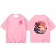 thumbnail image 3 of T-shirts Filles Été Imprimé des Deux Côtés Col Rond Manches Courtes Décontracté Hauts Filles Rose 4-5 Ans, 3 of 3