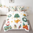 thumbnail image 2 of Manfei Kawaii Santa Claus 7-Piece Bedding Comforter Set,Cartoon Christmas Wrearh Flowers King Bedding Sets,Merry Xmas Bed Sheets For Kids,Luxury Bedroom Decor Reversible, 2 of 8