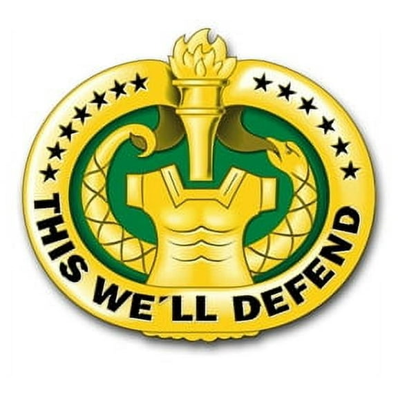 3.8 Inch Army Drill Sergeant Badge (Gold) Vinyl Transfer Decal